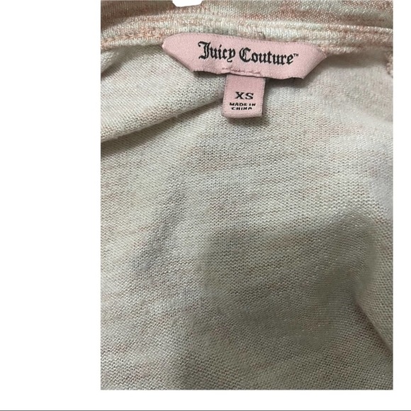 Juicy Couture long sleeve knot tie pattern size X-Small top. - Picture 7 of 7